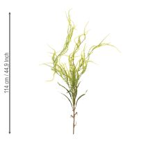 Article Plante artificielle de millet à soies vertes, idéale pour une décoration suspendue élégante et un élément de décoration raffiné, 114 cm.