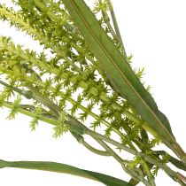 Article Plante artificielle de millet à soies vertes, idéale pour une décoration suspendue élégante et un élément de décoration raffiné, 114 cm.