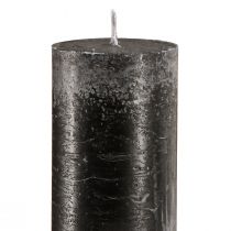Article Grandes bougies Bougies bâton noires 50mm x 300mm 4 pcs