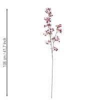 Article Gypsophile artificielle bordeaux 106 cm avec fleurs altrosa - Lot de 2 pièces