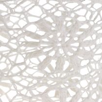 Cache-pot crocheté  blanc Ø 17 cm H. 15 cm