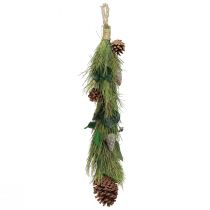 Article Décoration à suspendre Noël pommes de pin eucalyptus L60cm