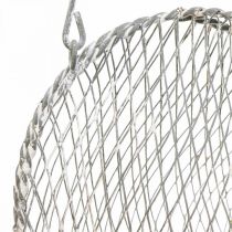 Décoration à suspendre cœur en fil de fer, photophore à suspendre 29×27,5cm