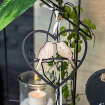 Article Décoration à suspendre coeur avec oiseaux décoration à suspendre 12 cm 4 pièces