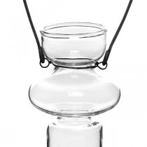 Mini vases en verre vase suspendu support en métal décoration en verre H10.5cm 4pcs