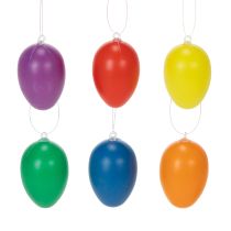Article Décorations d'œufs de Pâques pour le printemps, pour la maison ou le jardin. Objets décoratifs colorés, 6 cm, lot de 24.