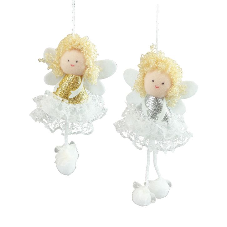 Pendentif ange décoration sapin décoration Noël H13,5cm 4pcs