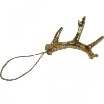 Article Pendentif de Noël décoration bois décorations d'arbre or 7,5 cm 6 pcs