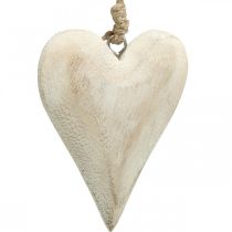 Coeur en bois, coeur décoratif à suspendre, décoration coeur H13cm 4pcs