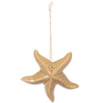 Article Étoile de mer décorative en céramique à suspendre, pour une ambiance marine, décoration estivale pour la maison, 12 cm, lot de 2