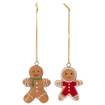 Article Ornements décoratifs en pain d'épice pour sapin de Noël, 6 cm, lot de 12