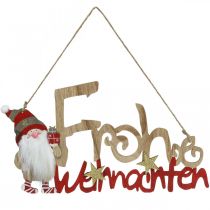 Lettrage en bois Joyeux Noël Décoration de fenêtre Gnome 2pcs