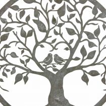 Ressort de décoration de fenêtre, décoration à suspendre arbre en métal gris Ø25cm 2pcs
