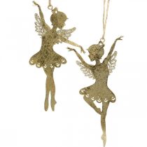Décoration elfe Décoration de Noël à suspendre pendentif doré 4pcs