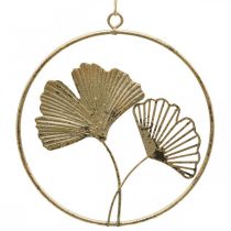 Ginkgo déco or cintre décoration métal vintage Ø16cm 3pcs