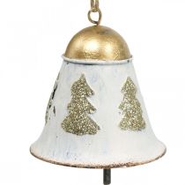 Article Cloches de Noël décoration de Noël vintage doré blanc 2 pièces