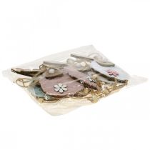 Article Cintre lapins cintre décoratif Pâques bois peluche 26×7×2cm 6 pcs