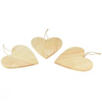 Article Coeurs en bois à peindre cintres décoratifs coeur naturel 20x20cm 3pcs