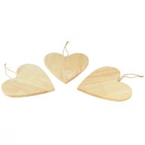 Article Coeurs en bois à peindre cintres décoratifs coeur naturel 20x20cm 3pcs