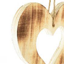 Article Coeurs en bois cintre décoratif coeur en coeur flammé 15x15cm 4pcs