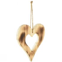 Article Coeurs en bois cintre décoratif coeur en coeur flammé 15×15cm 4pcs