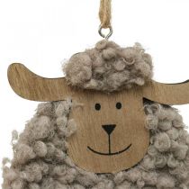 Décoration de Pâques mouton cintre bois moelleux 8.5×1.5×20cm 6pcs