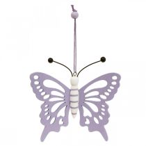 Article Cintre décoratif papillons bois violet/blanc 12×11cm 4 pcs