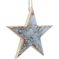 Décoration étoiles en bois cintre décoratif décoration rustique bois blanc Ø15cm