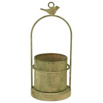 Article Pot de fleurs suspendu pot de fleurs à suspendre vert vintage Ø10,5cm