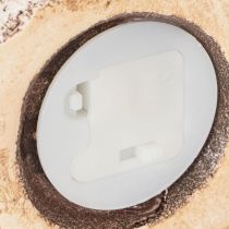 Article Maison rustique en céramique avec LED lumineuse, idéale comme décoration de table d'ambiance, 15 cm, lot de 2