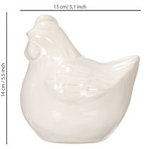 Article Figurine de poulet, émaillée brillante, pour décoration intérieure moderne, 17 cm, lot de 2
