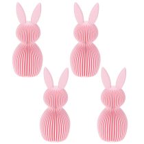 Article Lapin de Pâques décoratif en plastique, en forme de lapin, 11 cm, lot de 4.