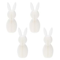 Article Figurine décorative de lapin pour une décoration de Pâques moderne, 11 cm, lot de 4