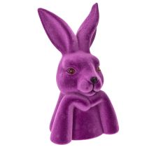 Article Buste de lapin floqué « Lapin pensif » pour Pâques 16,5 × 13 × 27 cm