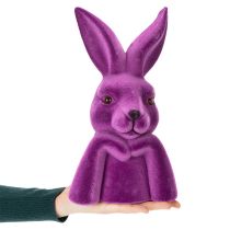 Article Buste de lapin décoratif violet en pose pensante 16,5×13×27 cm