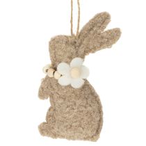 Article Décoration suspendue lapin de Pâques, accessoire décoratif idéal pour la fenêtre, 14 cm, lot de 8