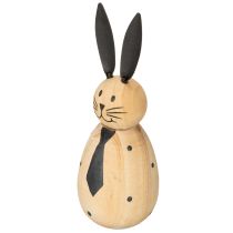 Article Lapin décoratif au design simple, idéal pour égayer votre salon au printemps, 12 cm, lot de 2.