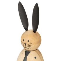 Article Figurine décorative de lapin en bois, idéale pour une décoration apaisante et intemporelle, 15 cm, lot de 2