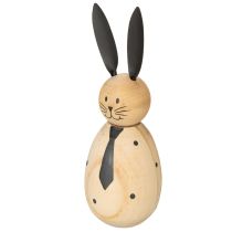 Article Figurine décorative de lapin en bois, idéale pour une décoration apaisante et intemporelle, 15 cm, lot de 2