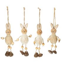 Article Décorations de Pâques à suspendre en forme de lapin, 12 cm, lot de 4