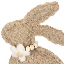 Article Figurines de lapin de Pâques, décoration printanière pour salon et table, 18 cm, lot de 6