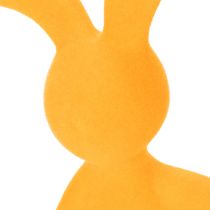 Article Figurines décoratives lapins jaunes en plastique - Lot de 2, hauteur 22 cm