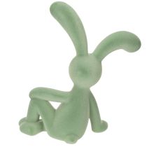 Article Figurine décorative en forme de lièvre vert sauge 38 cm pour une décoration printanière
