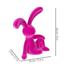 Article Figurine décorative moderne de lapin pour salon, décoration de Pâques, 38 cm