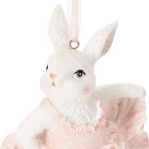 Article Pendentifs lapin ballerine, parfaits pour décorer les branches de Pâques ou le sapin de Noël, 12 cm, lot de 2