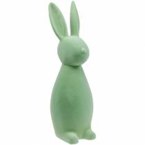 Décoration de Pâques lapin 47cm vert floqué lapin de Pâques décoration figure Pâques