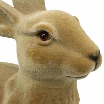 Décoration de Pâques lapin floqué marron H50cm