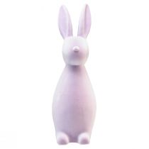Article Décoration lapin de Pâques debout – 2e choix – lilas floqué H47cm