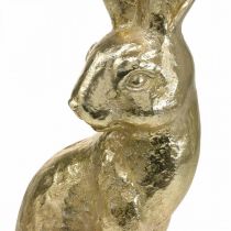 Décoration lapin grand lapin de Pâques assis or 22×17×51.5cm