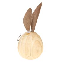 Article Figurine décorative de lapin en forme d'œuf, idéale pour le printemps et les décorations saisonnières, 14 cm, lot de 3.